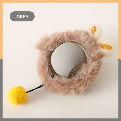 Automatic Rolling Ball Cat Toy with Fake Tail – USB Rechargeable