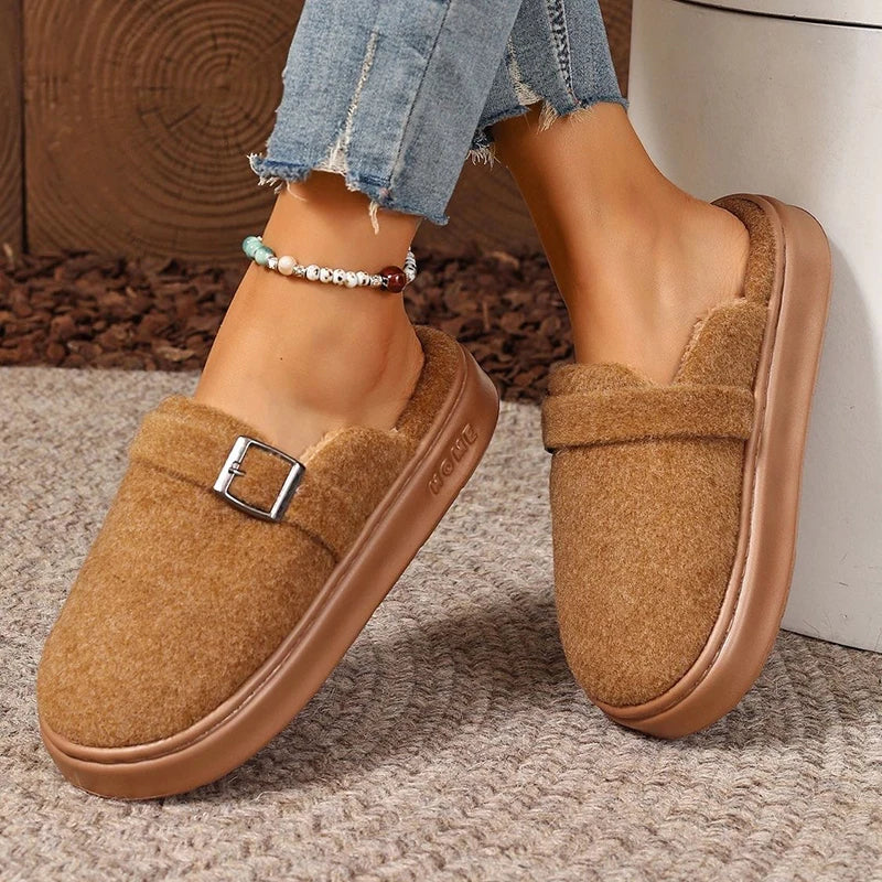 Winter Women S Slippers Home Plush Luxury Designer Woman Shoes Indoor Fluffy Platform Fuzzy Fur