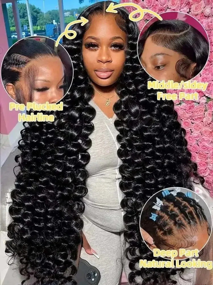 Loose Deep Wave Lace Front Wig – HD Lace Human Hair Natural Black