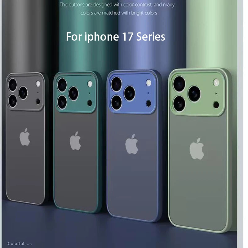 Armor Shockproof Matte Hard Case Iphone 17 Pro Max Air Cover Iphone17 Silicone Frosted Back