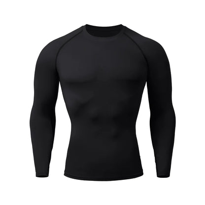 Men's Compression Shirt – Long Sleeve Rashguard for Gym & Sports