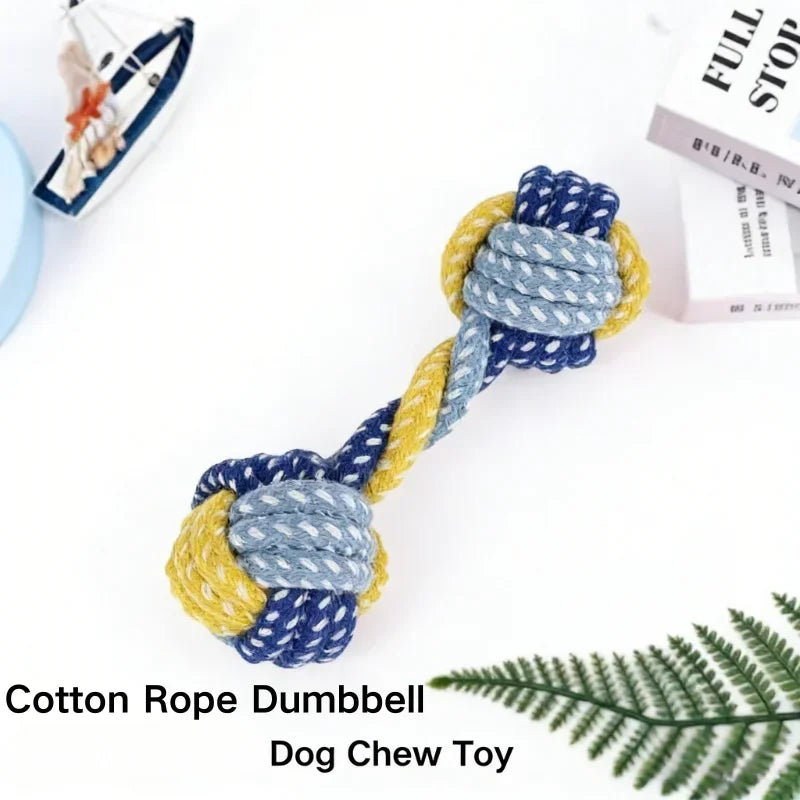 Dog Chew Toy – Plant-Dyed Cotton Rope, Teeth Cleaning