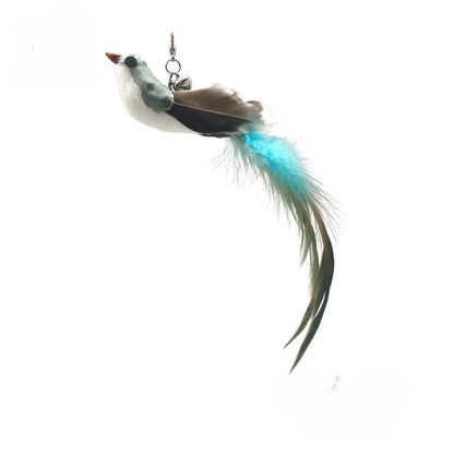 Suction Cup Bird Feather Cat Wand Toy – Interactive Kitten Hunting Toy with Bell