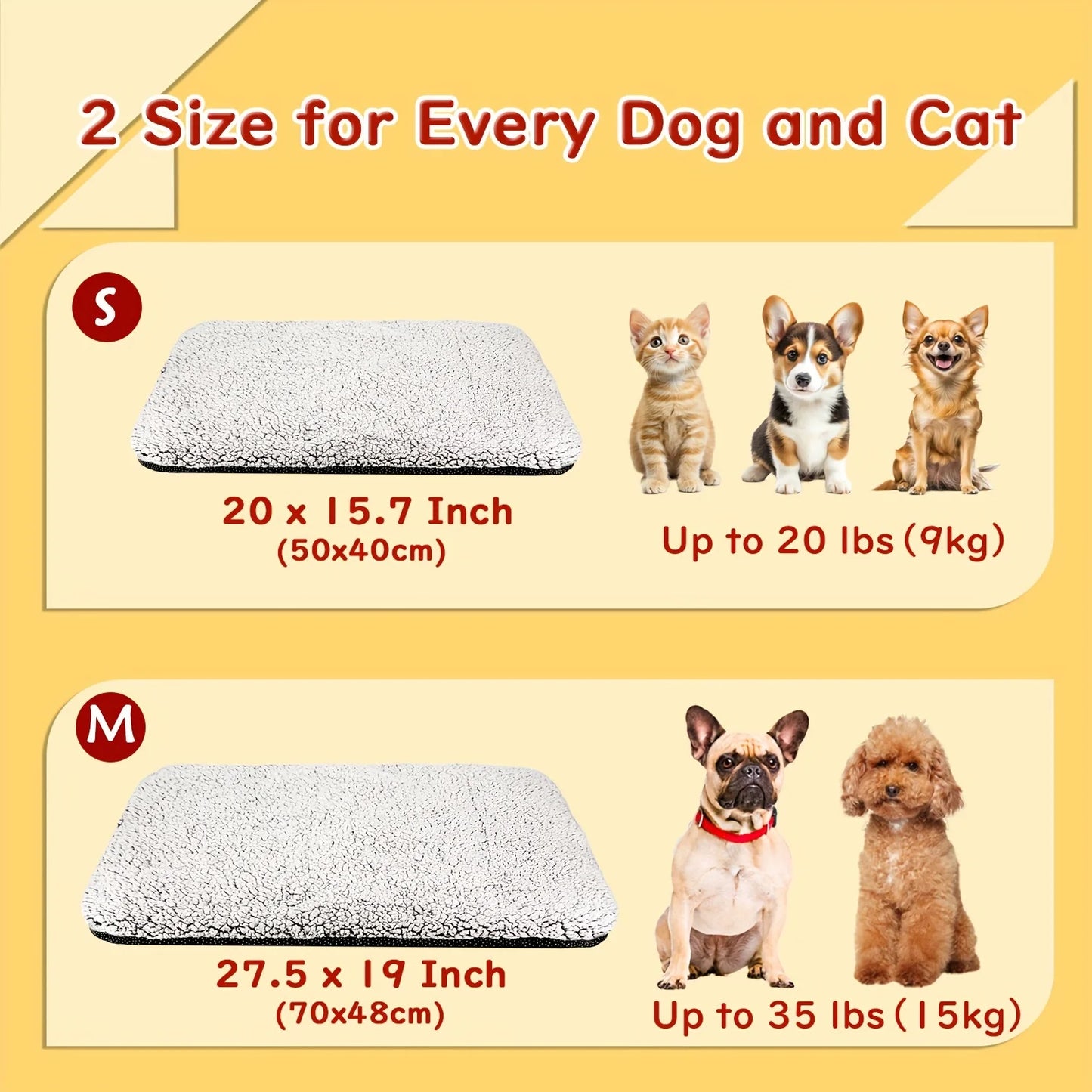 Self-Heating Pet Mat Blanket for Cats & Dogs – No Electricity