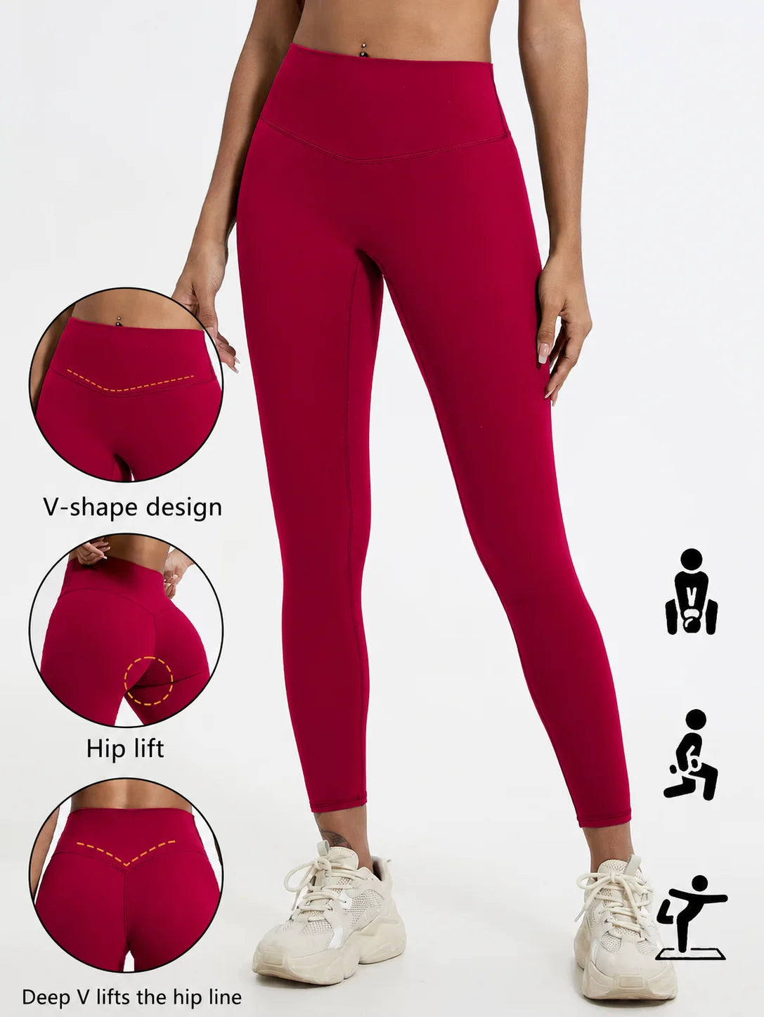 Push-Up High-Waist Yoga Leggings for Women – V-Shape Hip Lift