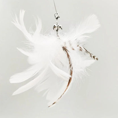 Suction Cup Bird Feather Cat Wand Toy – Interactive Kitten Hunting Toy with Bell