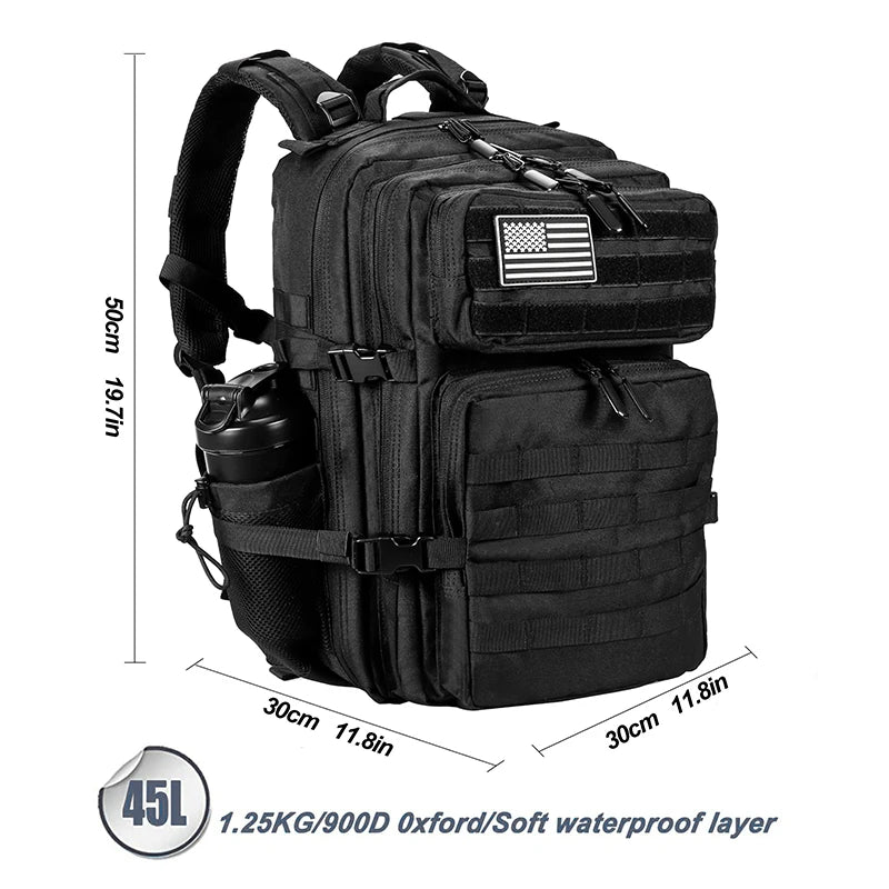 Tactical Backpack – Waterproof MOLLE Military Bag for Men & Women