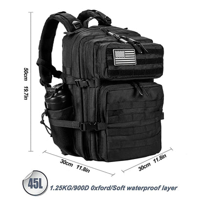 Tactical Backpack – Waterproof MOLLE Military Bag for Men & Women