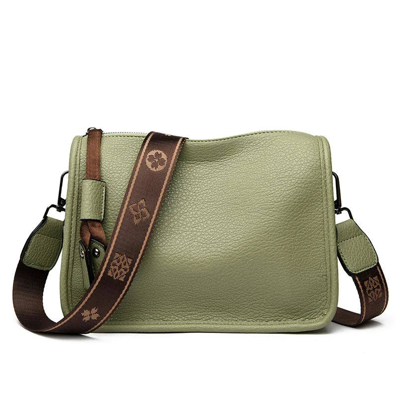 Genuine Leather Crossbody Bag – Soft Cowhide Women's Shoulder & Messenger Bag