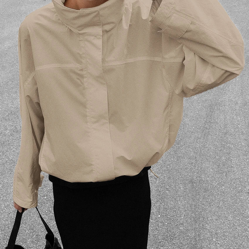 Turtleneck Zipper Jacket – Women's Casual Outerwear