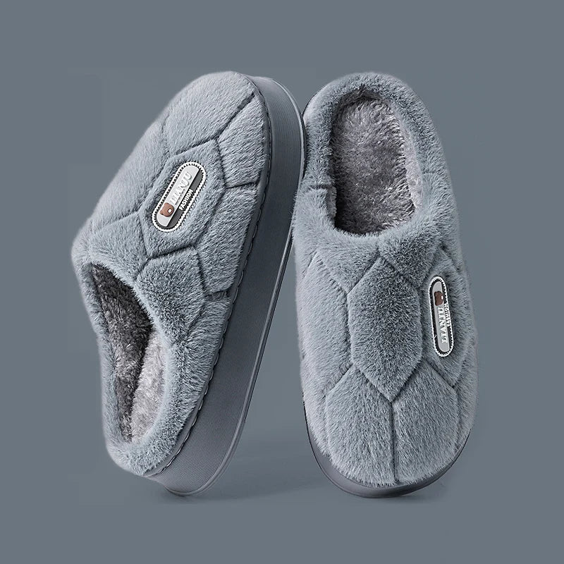 Trend Winter Couple Indoor Non-Slip Men Women Flip Flops Warm Slippers Home Slides Casual Bedroom