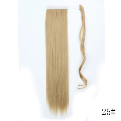 Wrap Around Ponytail Extension – Long Straight Synthetic Clip-In