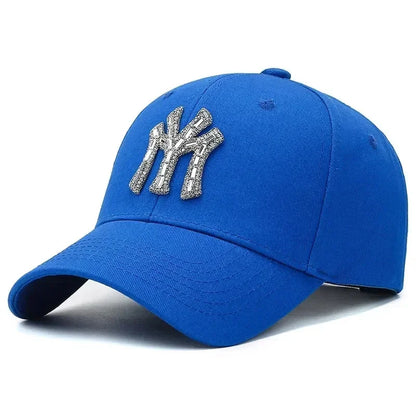 Rhinestone Baseball Cap for Women – Sparkle NY Logo Dad Hat