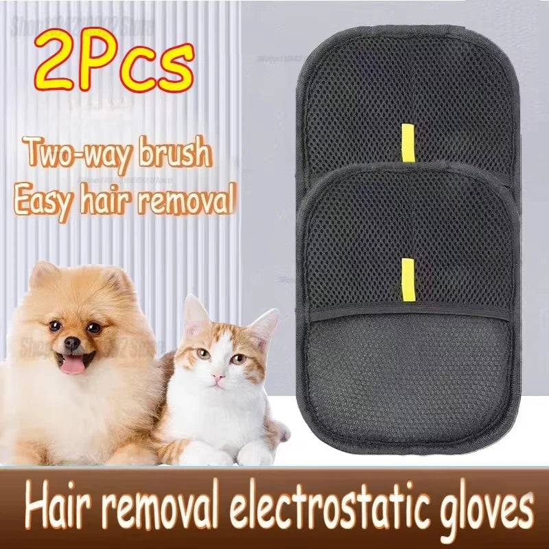 Pet Hair Remover Glove – Double-Sided Deshedding Brush for Dogs & Cats