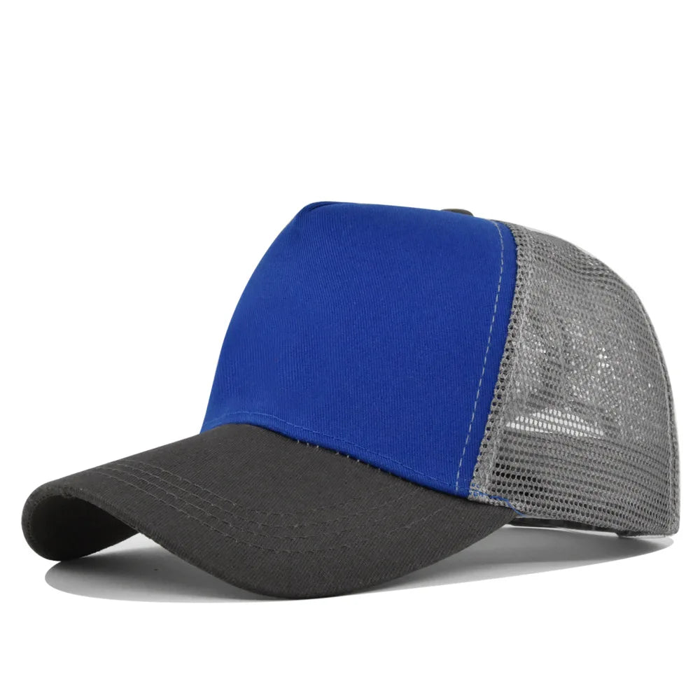 Custom Logo 5-Panel Mesh Trucker Baseball Cap – Men & Women