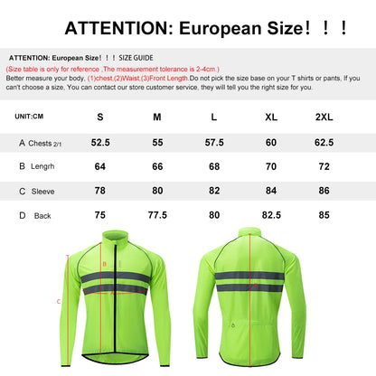 Cycling Windbreaker Jacket – Waterproof Reflective MTB & Road Bike Coat