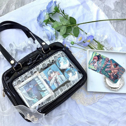 Cute Bow Ita Bag – Transparent DIY Badge Crossbody