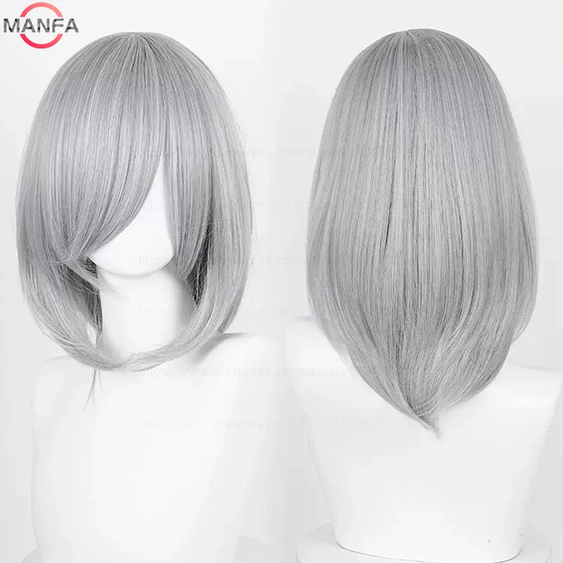 Anime Cosplay Wig - 40cm Medium Straight Wig with Bangs