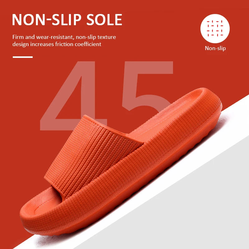 Women Thick Platform Cloud Slippers Indoor Home Eva Soft Sole Pillow Slides Sandals Woman Summer Non