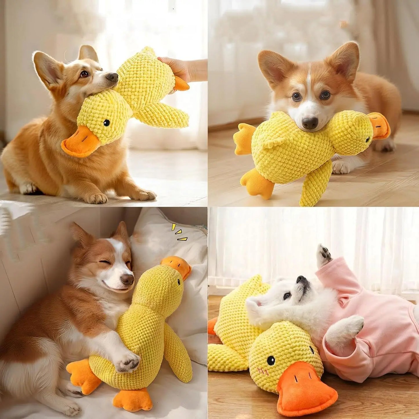 Squeaky Plush Duck Dog Toy – Soft Chew Toy for Dogs