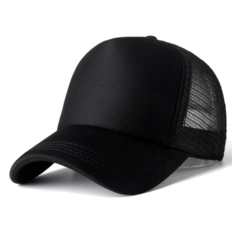 Mesh Trucker Baseball Cap – Adjustable Snapback Hat for Men & Women
