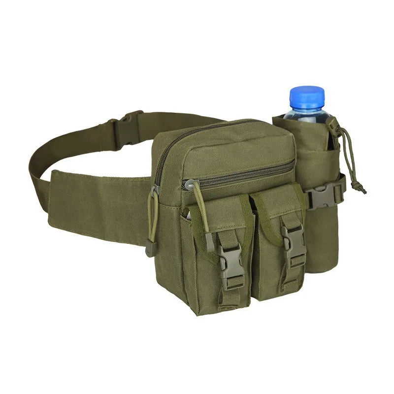 Tactical Waist Pack with Water Bottle Holder – Men's Outdoor Fanny Pack