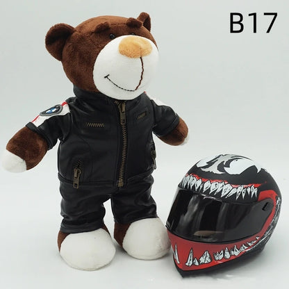 Motorcycle Helmet Teddy Bear Plush Toy – Biker Stuffed Animal Gift
