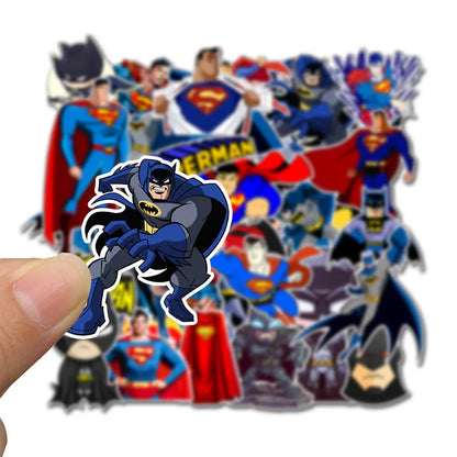 Superhero Sticker Pack 45pcs – Batman & Superman Decals for Kids
