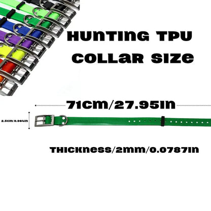 Heavy Duty Waterproof TPU Dog Collar – Adjustable, 8 Colors