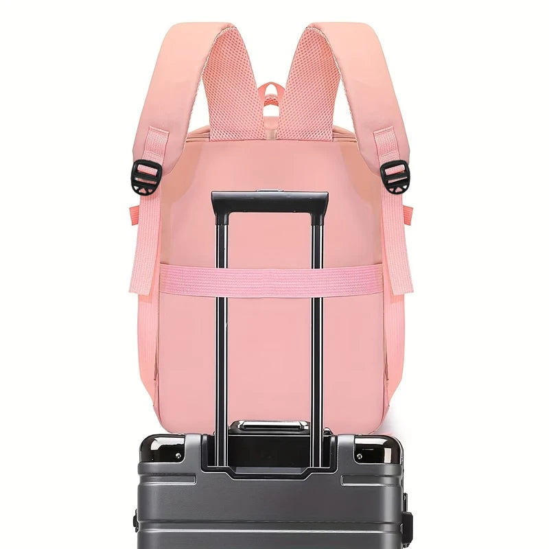 Lightweight Casual Backpack with Adjustable Straps & Multiple Pockets