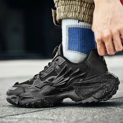 Men's Chunky Sneakers – Air Cushion Sole, Breathable Casual Running Shoes