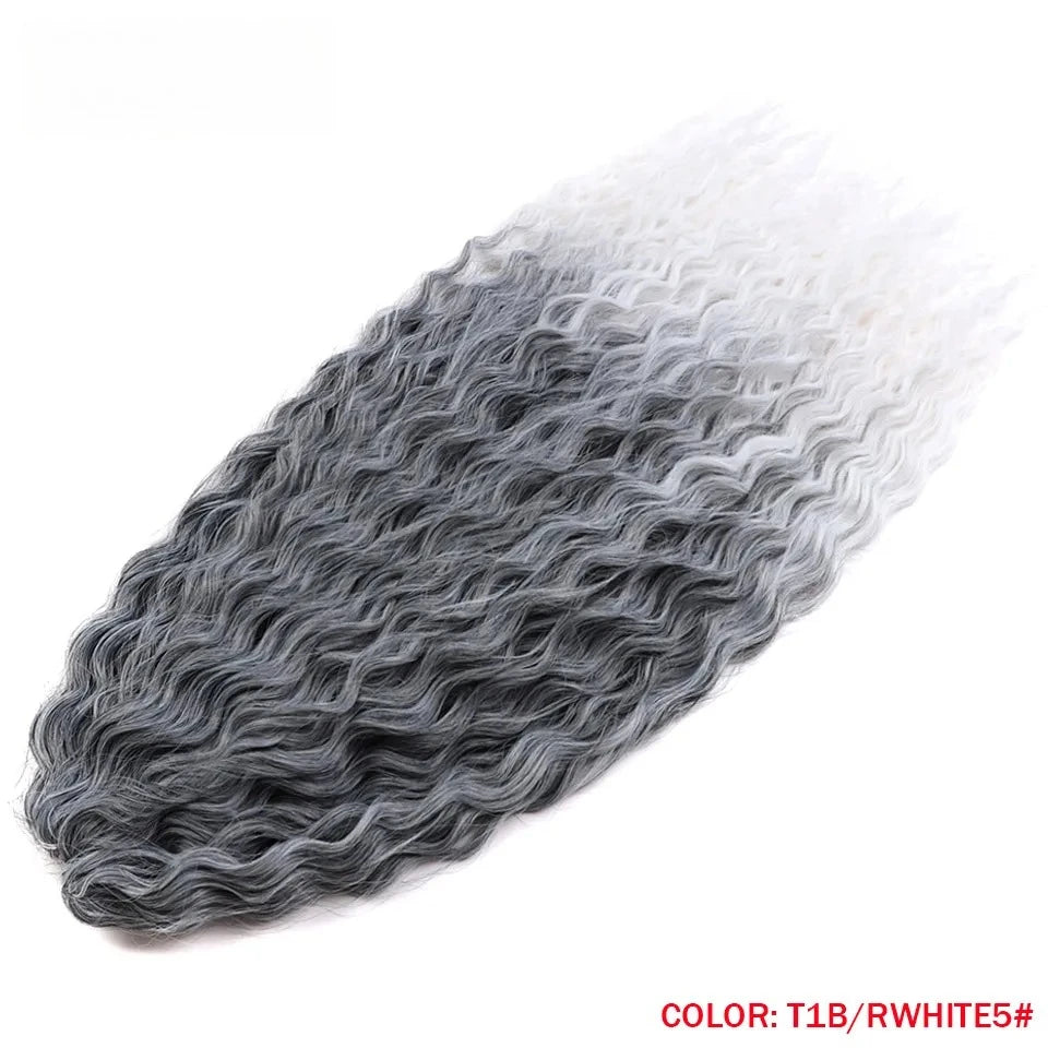 Idol 300g 22 Inch Ariel Curl Hair Water Wave Twist Crochet Synthetic Ombre Rainbow Color Braiding