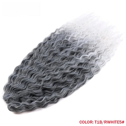 Idol 300g 22 Inch Ariel Curl Hair Water Wave Twist Crochet Synthetic Ombre Rainbow Color Braiding