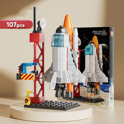 Space Rocket Building Blocks Set – 130-Piece DIY Model Kit