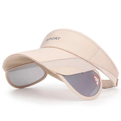 Sport Sun Visor Cap with Retractable UV-Shield Brim