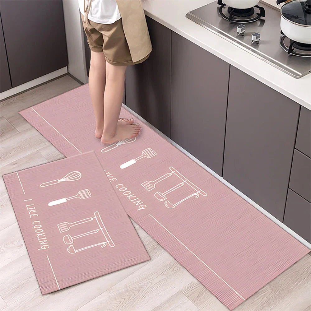 Anti-Slip Kitchen Floor Mat Set – Soft Washable Area Rug for Kitchen, Bedroom & Hallway