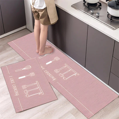 Anti-Slip Kitchen Floor Mat Set – Soft Washable Area Rug for Kitchen, Bedroom & Hallway
