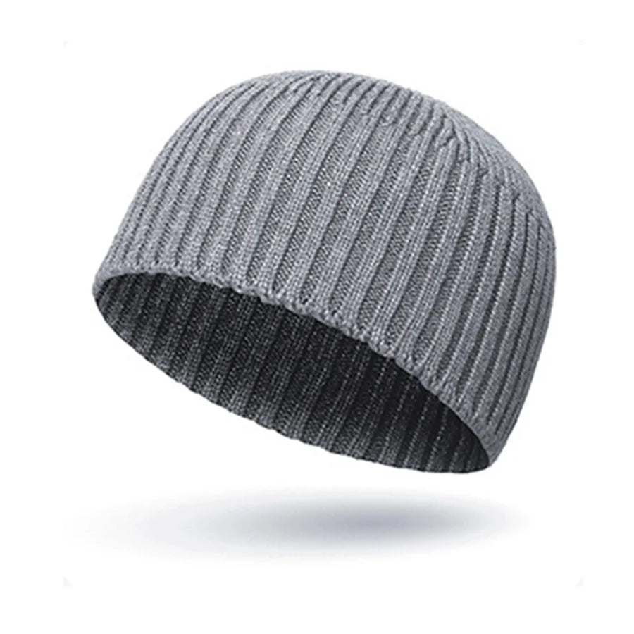 Ribbed Knit Beanie Hat Hip-Hop Style Warm Winter Skull Cap