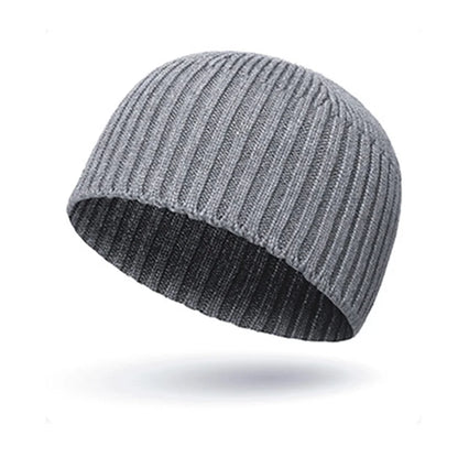 Ribbed Knit Beanie Hat Hip-Hop Style Warm Winter Skull Cap