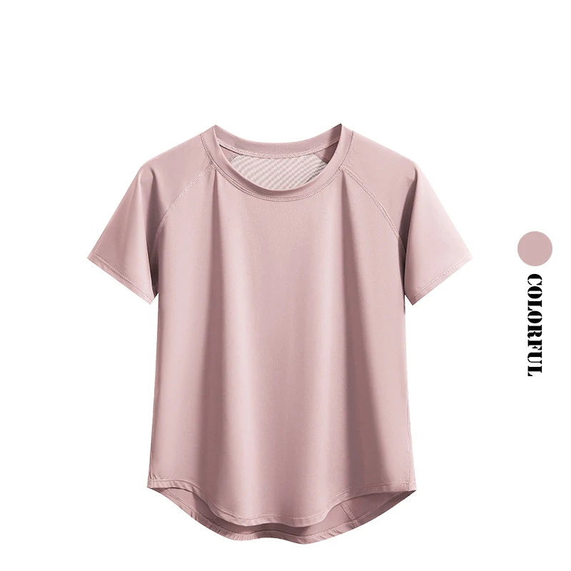 Women's Quick-Dry Workout T-Shirt Short Sleeve Gym Top