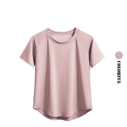 Women's Quick-Dry Workout T-Shirt Short Sleeve Gym Top