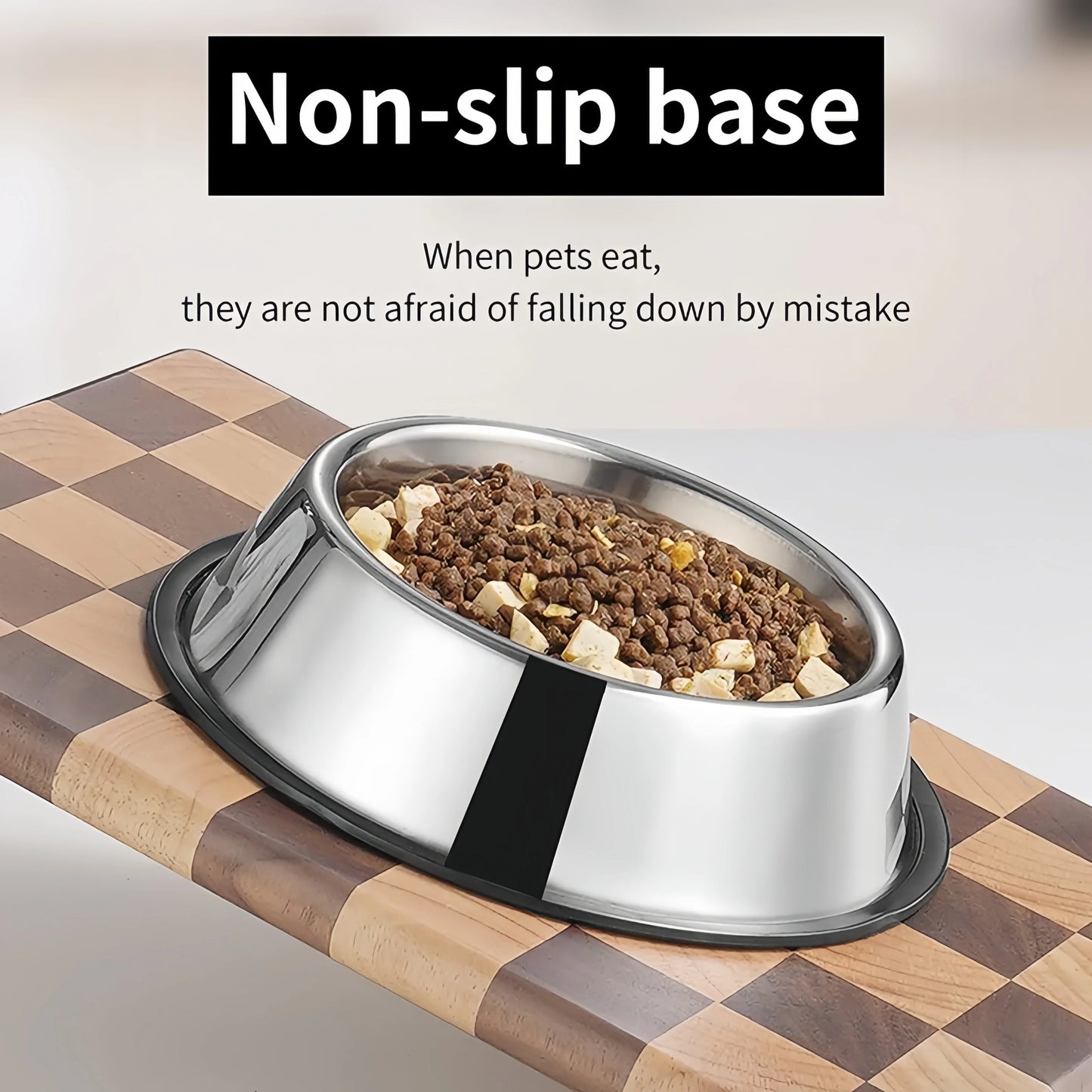 Stainless Steel Pet Bowl for Dogs & Cats – 6 Sizes