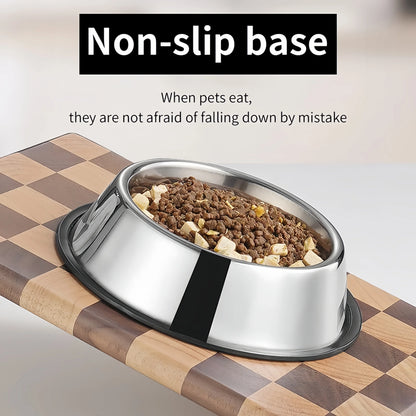 Stainless Steel Pet Bowl for Dogs & Cats – 6 Sizes