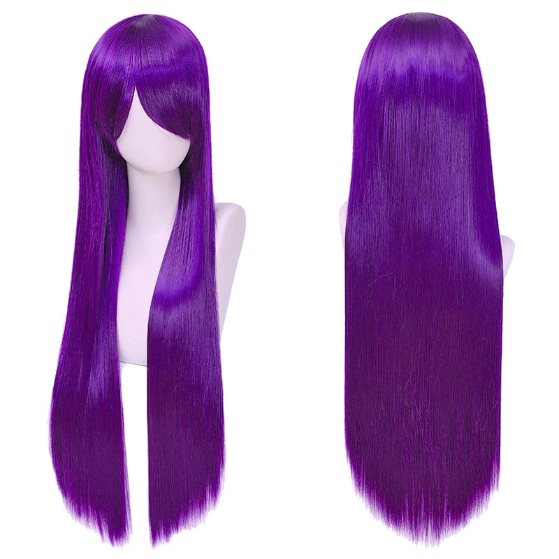Long Straight Cosplay Wig – 32 Inch Synthetic Lolita Hair, 36 Colors