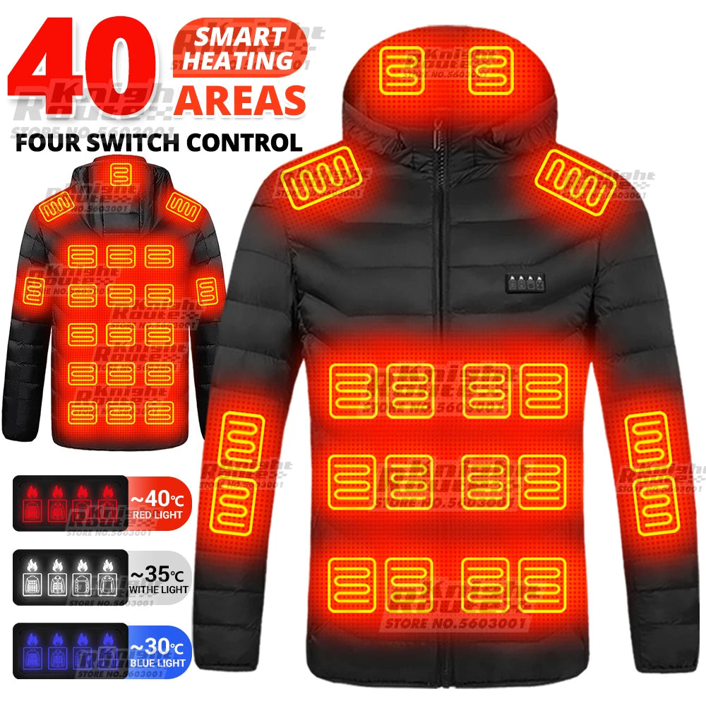 USB Electric Heated Jacket – 21 Heating Zones, 3-Gear Temperature Control
