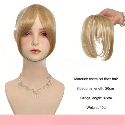Clip-In Bangs Hair Extension Middle Part Natural Seamless Fringe