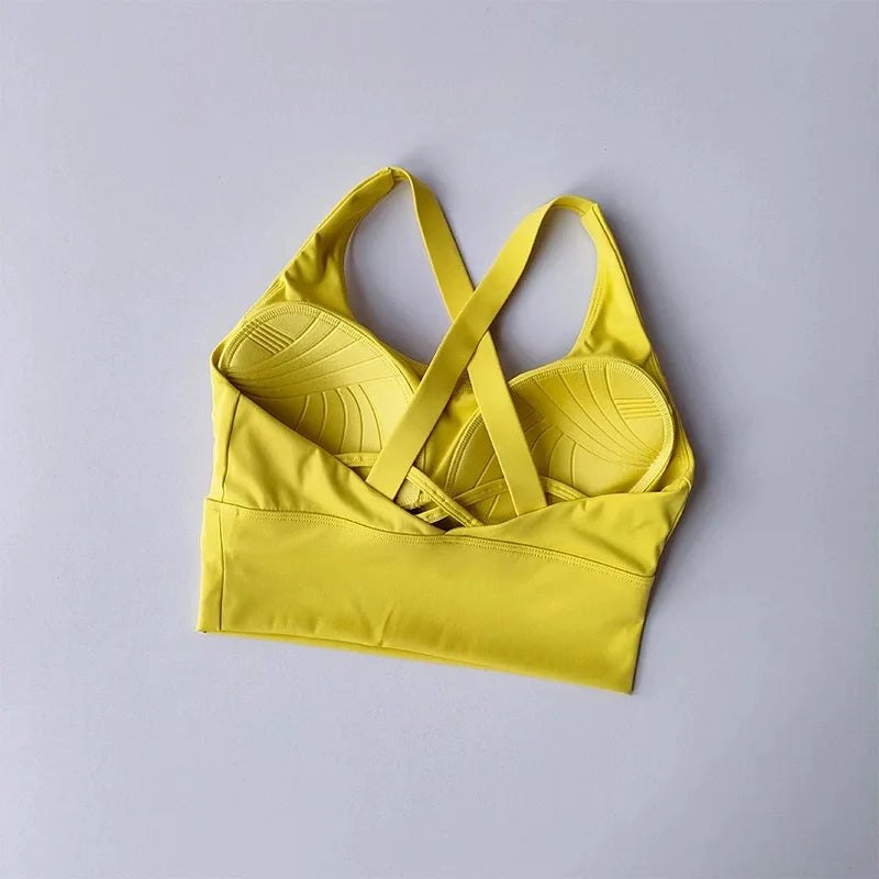 High-Impact Sports Bra – Shockproof Fitness Bra with Built-In Cup