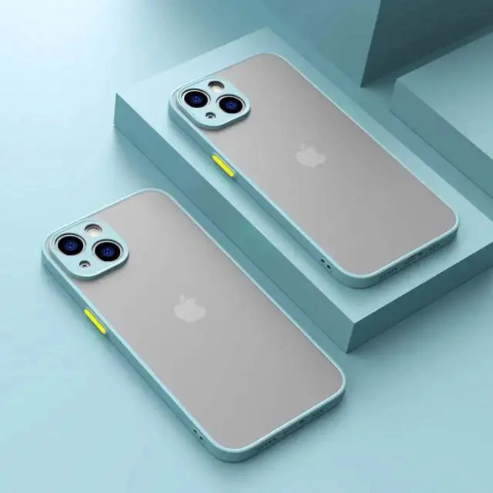 Shockproof Armor Matte Case Iphone 16 15 14 Plus 13 11 12 Pro Max Luxury Silicone Bumper Clear Hard