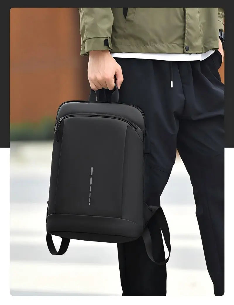 Waterproof Laptop Backpack 15.6 Inch – Slim & Lightweight Men's Bag