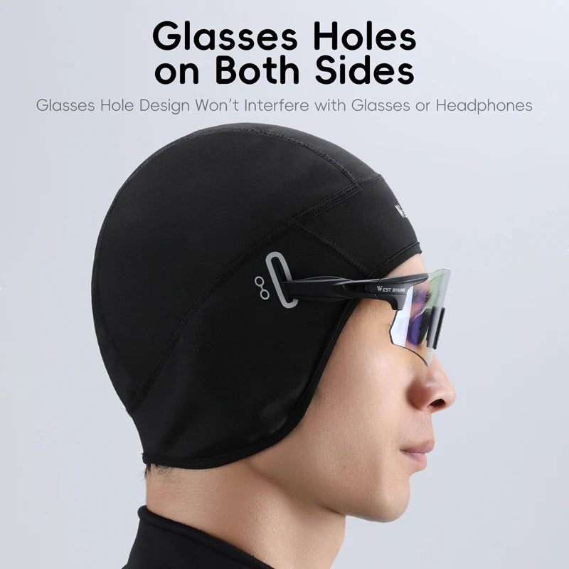Winter Cycling Cap – Windproof Thermal Fleece Beanie with Ear Protection